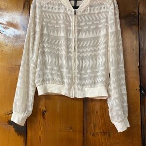 BCBG Sheer Patterned Jacket